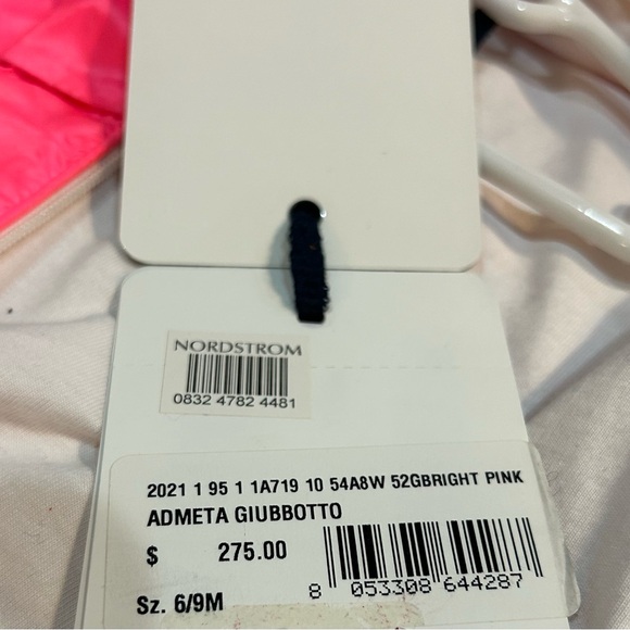 Moncler pink lightweight jacket size 6/9 New - Picture 9 of 10